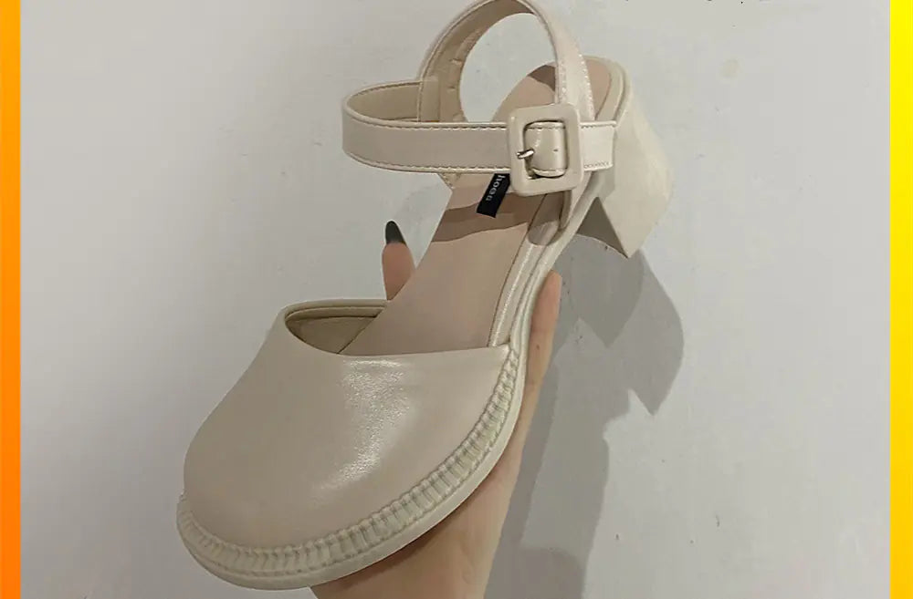 Lady Style High-Heeled Mary Jane Sandals (Baotou)