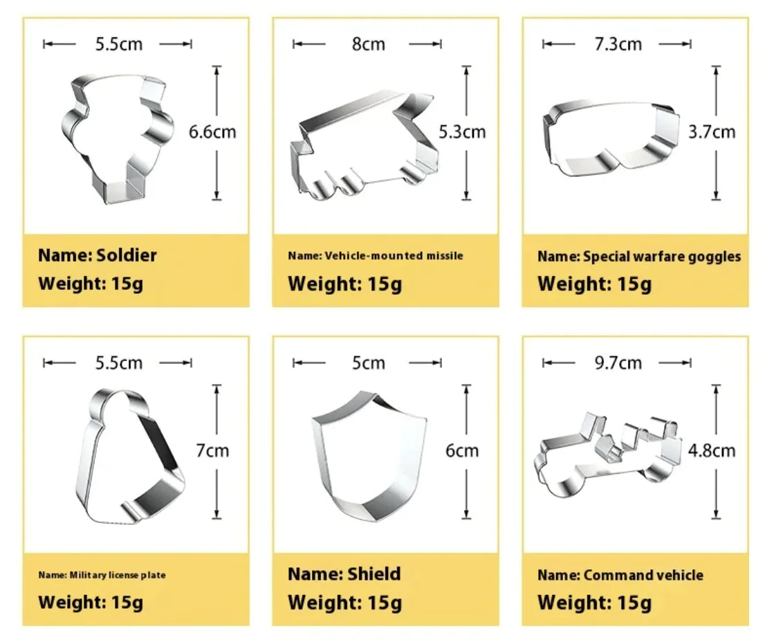 Military-Shaped Cookie Cutter