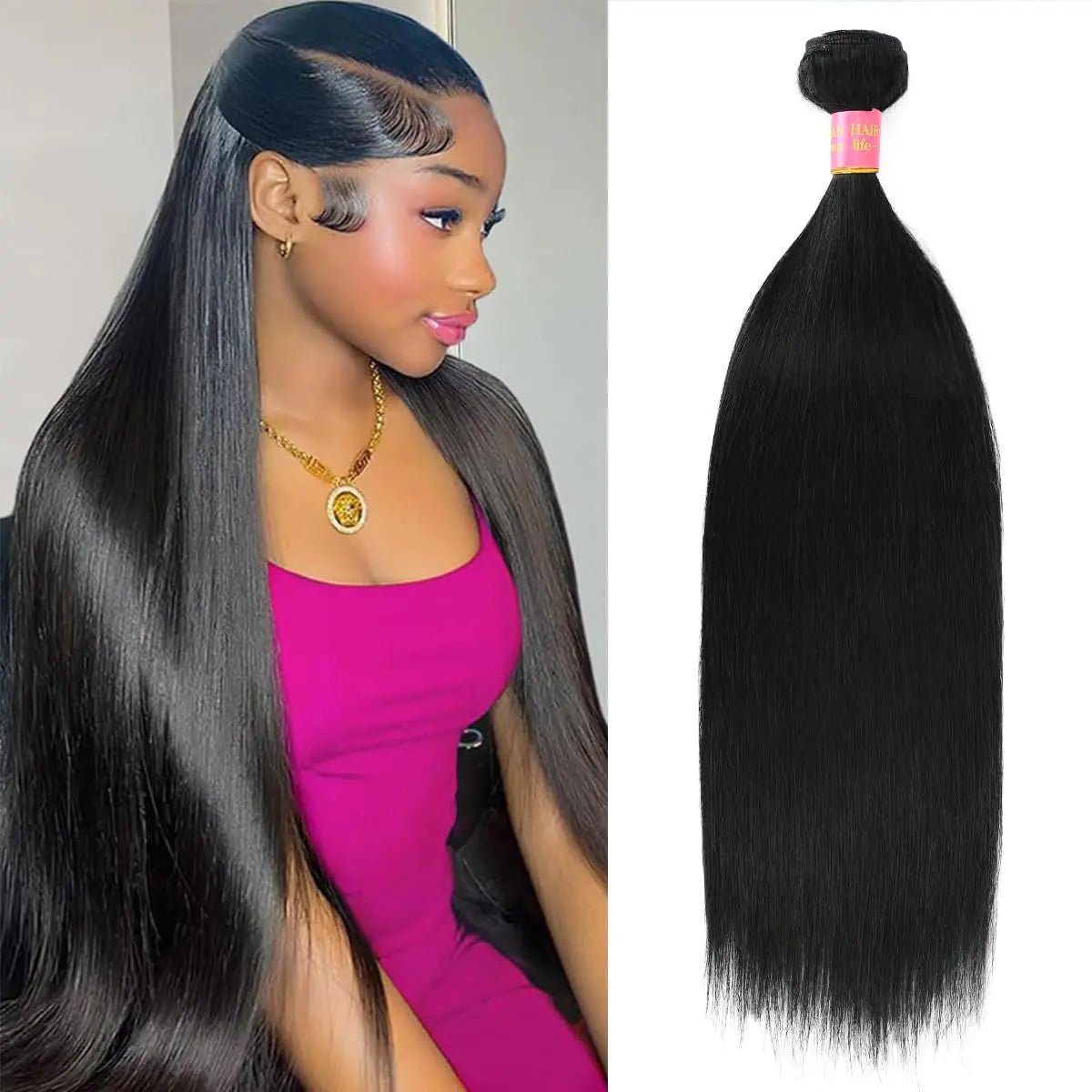 One Bundle Human Hair Straight 32 Inch Straight Bundle 14A 100% Unprocessed Brazilian Virgin Human Hair Bundles Weave Bundles Human Hair Natural Black - BACKUPMYFILESNOW