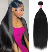 One Bundle Human Hair Straight 32 Inch Straight Bundle 14A 100% Unprocessed Brazilian Virgin Human Hair Bundles Weave Bundles Human Hair Natural Black - BACKUPMYFILESNOW