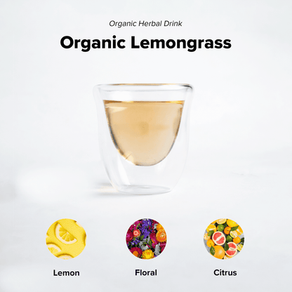 Organic Lemongrass blend from Nepal Tea, dried lemongrass stalks with fresh green leaves for herbal tea or cooking uses.