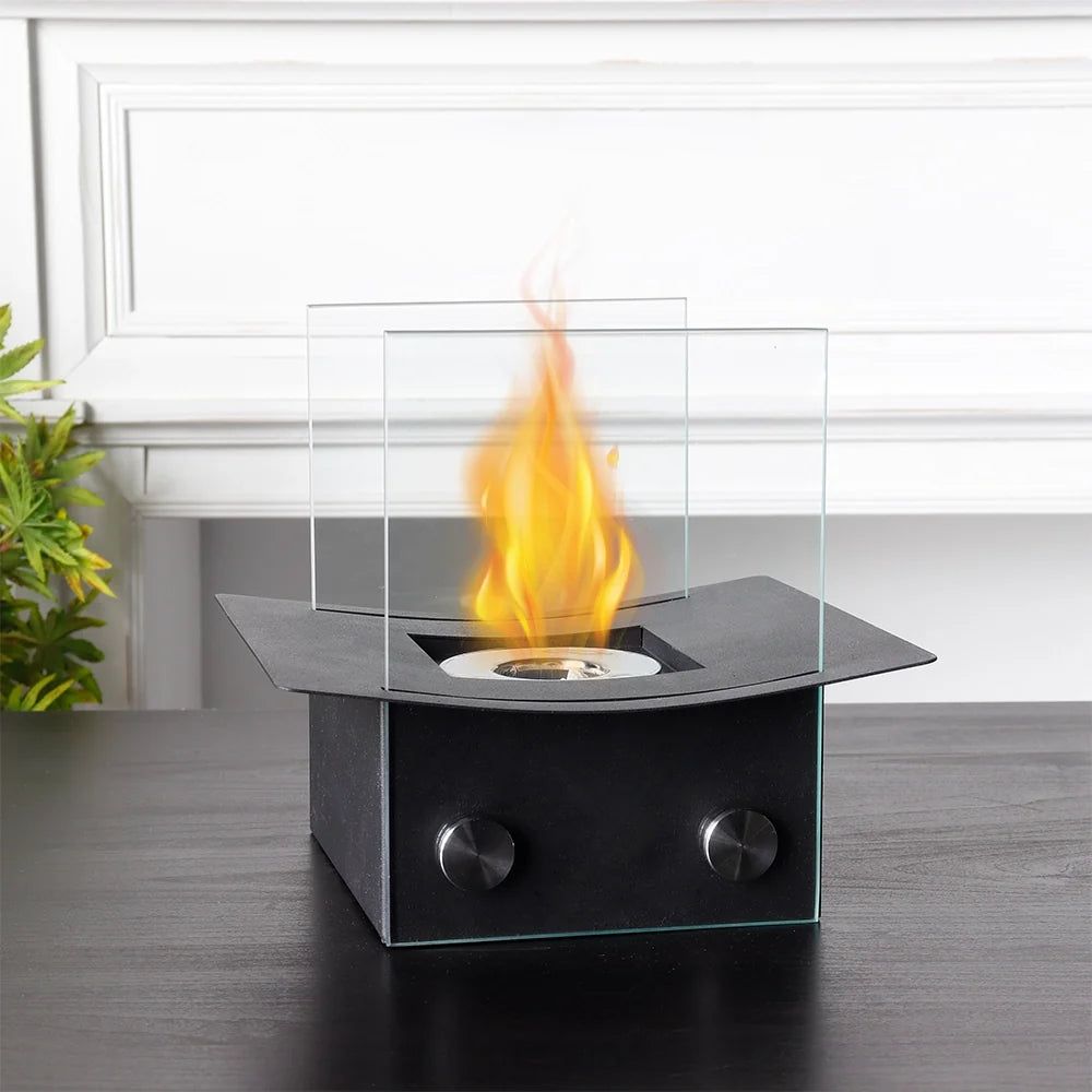 Outdoor 8-inch portable tabletop fireplace by JHY DESIGN, gel and ethanol fire bowl for ambiance and warmth.
