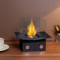 Portable 8-inch tabletop fireplace by JHY DESIGN featuring gel and ethanol fuel options, ideal for outdoor table decor.