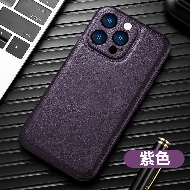 iPhone 15 Pro Max Leather Case with Retro Design
