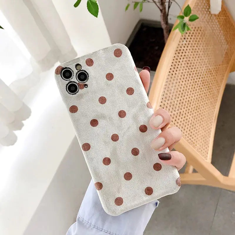 Fluffy Wave Dot Phone Case Compatible With Various Models