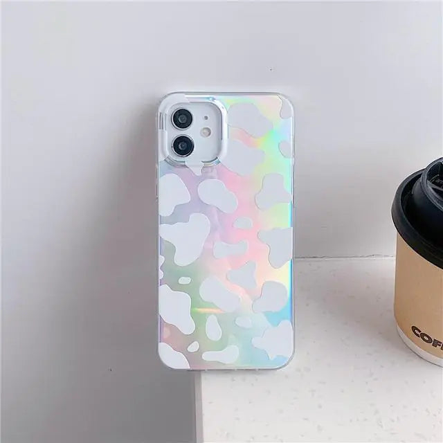 Fashion Laser Leopard Zebra Pattern Soft Case for iPhone