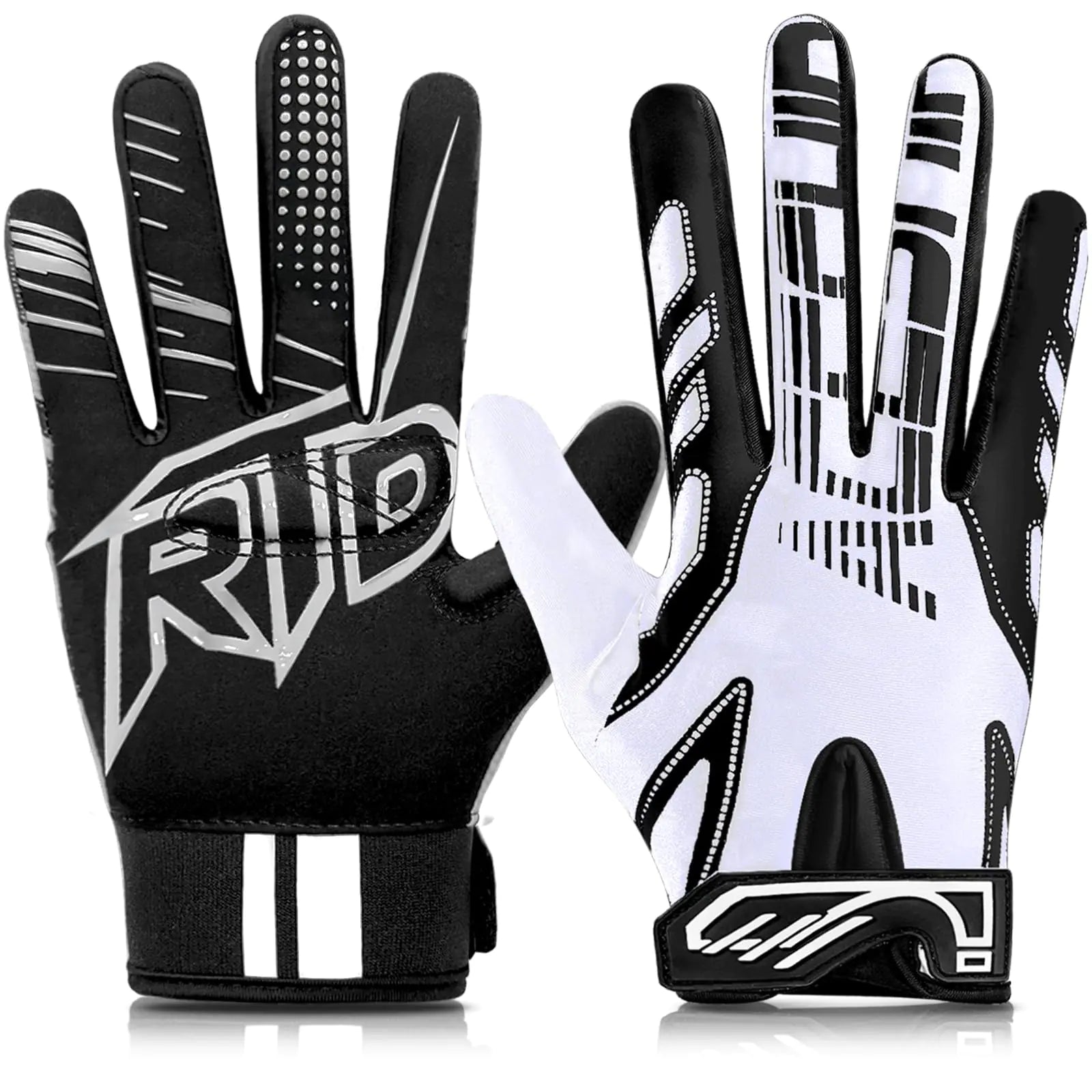 ACETHO SBR Baseball Batting Gloves Batting Gloves and Comfortable Softball Batting Gloves Youth Batting Gloves for Adult (White Youth XS-S)