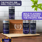 Pacific Rim Asian BBQ rubs and grilling seasonings gift set by Gustus Vitae featuring four flavorful spice collections for grilling.