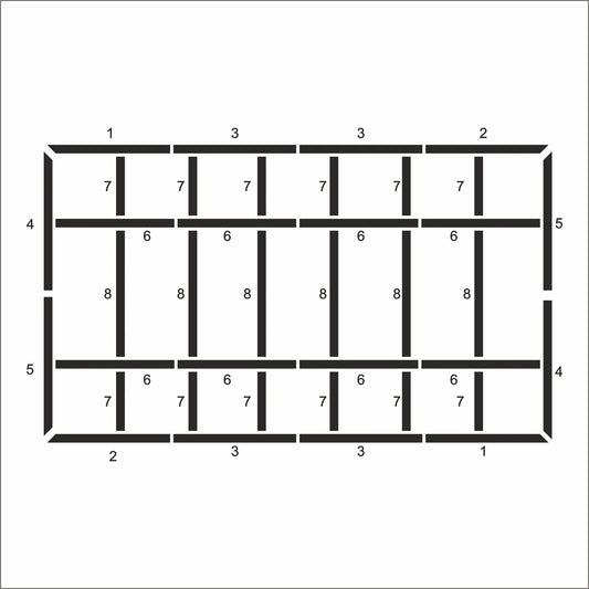 Pre-cut Birdeco Board and Batten Wall Molding Accent Kit with assembled panels and finishing details for stylish wall decor.