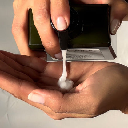 Palma de Salus hydrating hand sanitizing serum in a clear 11oz bottle, designed for moisturizing and sanitizing hands.