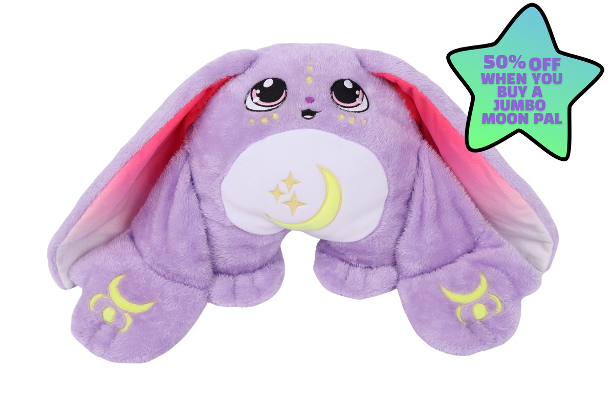 Moon Pals Opal Jr. 2.5lb Hugger Plush plush toy with soft, colorful fabric and a cute, friendly design.