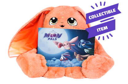 Moon Pals Nova 5lb Hugger Plush toy showing a soft, cuddly plush with a friendly moon character design.
