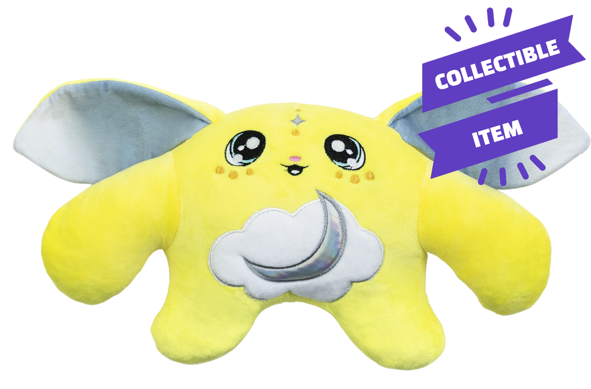 Moon Pals 1.5lb Squish Plush Macaroni toy with soft, colorful fabric and playful pasta design, perfect for cuddling and play.