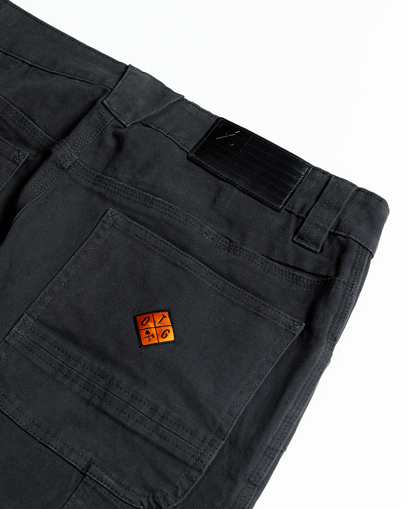 Off The Grid Surplus Trailblazer Standard Fit Pants in vintage black, showcasing durable black pants with a relaxed fit and practical design.