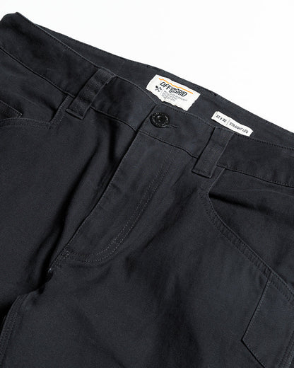 Black hardened double knee pants from Off The Grid Surplus, featuring durable fabric and reinforced knees for rugged workwear.