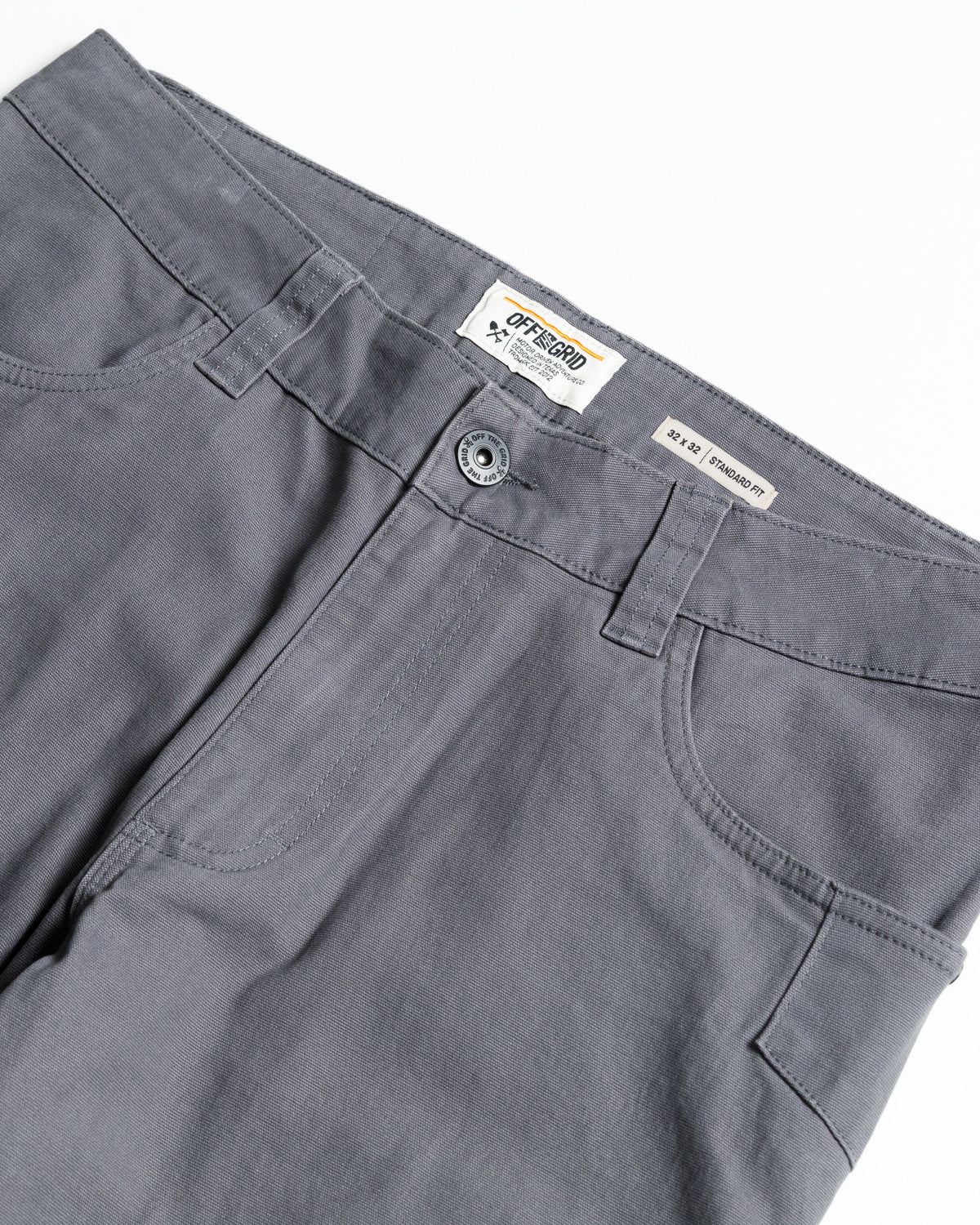 Off The Grid Surplus Trailblazer Standard Fit Pants in Castlerock grey, showing the casual fit and durable fabric.