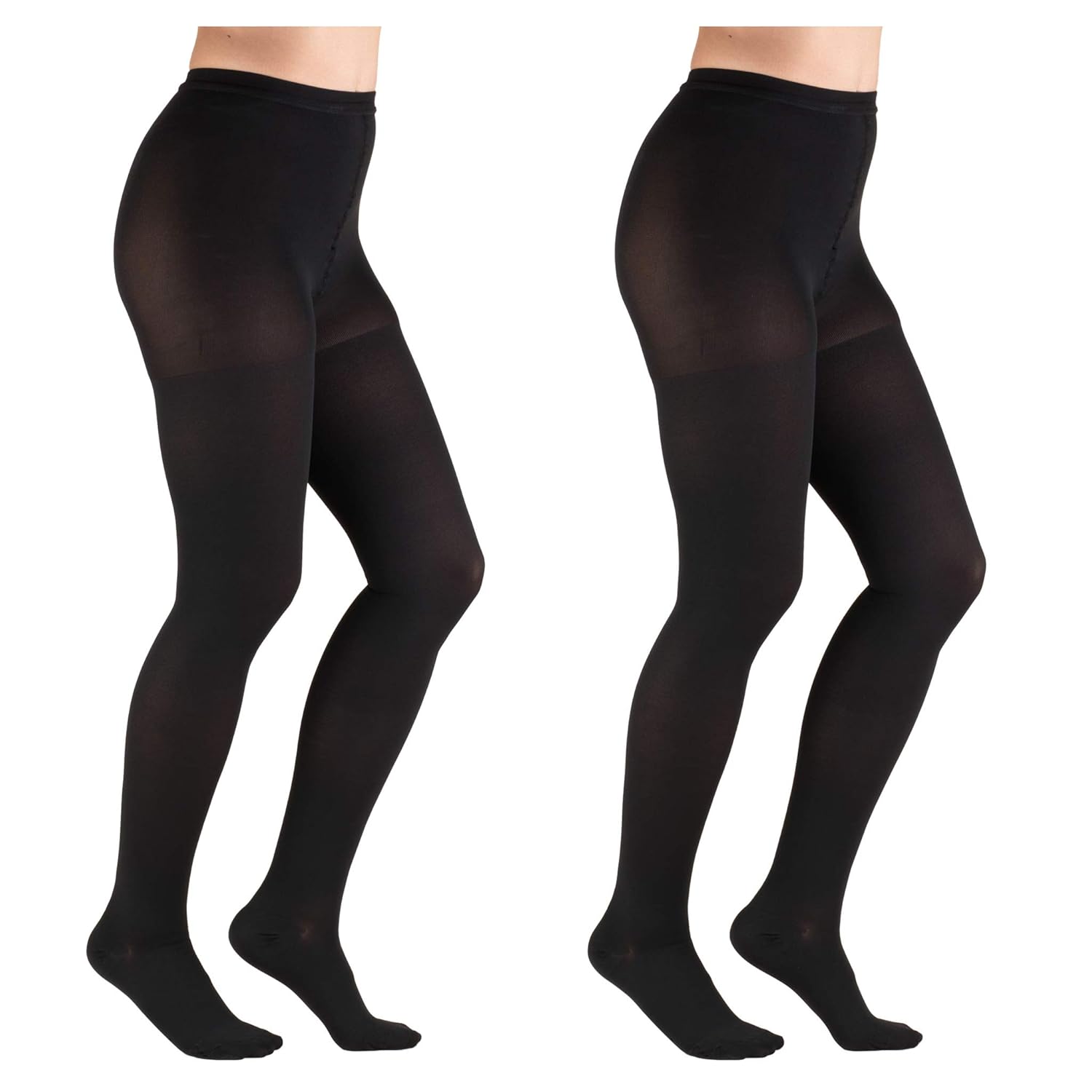 Black MD SRG 20-30mmHg compression knee sleeve accessory by Pasteur Pharmacy, size large, shown on a model's knee.