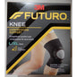 Futuro knee compression support in activewear style with adjustable straps, designed for knee pain relief and stability.