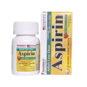 Pack of Pharbest Aspirin Adult Low Dose Hygienic Wipes by Pasteur Pharmacy, designed for adult use and convenience.