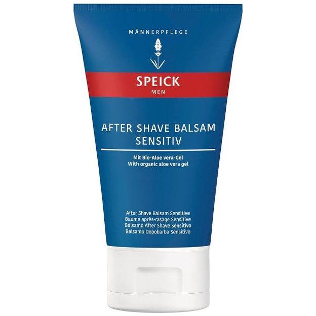 Speick Men Aloe Sensitive After Shave Balm in 3.4oz bottle, soothing after shave skincare for sensitive skin.