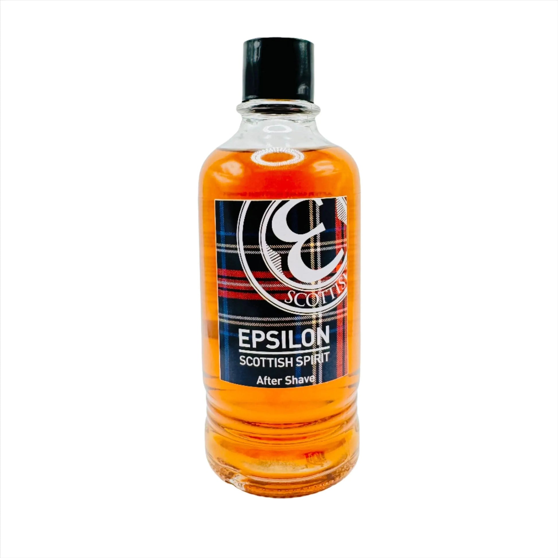 Epsilon Scottish Spirit after shave by Pasteur Pharmacy, 400ml bottle with Scottish-inspired scent and branding.