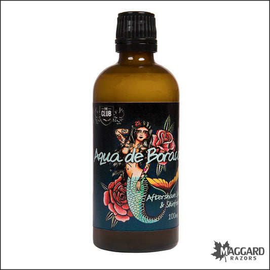 Pasteur Pharmacy The Club Aqua De Boracay aftershave splash and skin food in 100ml bottle, with sleek packaging and label.