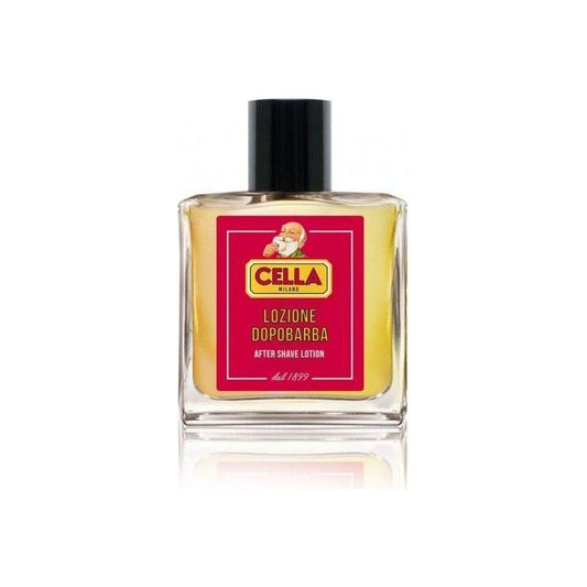 Cella After Shave Lotion 100ml by Pasteur Pharmacy, clear bottle showing the soothing after shave lotion for men.