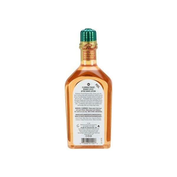 Clubman Reserve Brandy Spice After Shave Lotion by Pasteur Pharmacy, 6 oz bottle with branding and label visible.