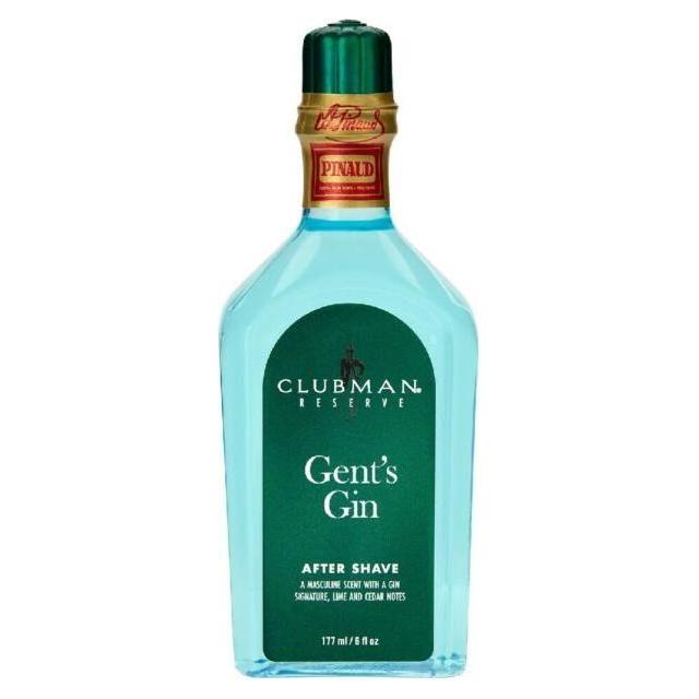 Clubman Reserve Gents Gin After Shave Lotion in 6 oz bottle, moisturizing after shave for men with a refreshing scent