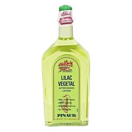Pinaud Lilac Vegetal After-Shave Lotion in a 12 oz bottle, featuring a clear container and the product label visible.