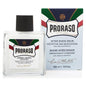 Proraso Protective and Moisturizing Aftershave Balm with aloe and vitamin E in 3.4 oz container, designed for soothing skin.