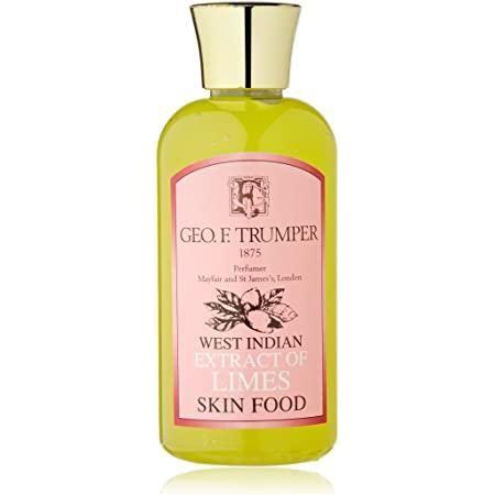 Geo F. Trumper Limes Skin Food aftershave balm and splash in 100 ml bottle, soothing and refreshing men's grooming product