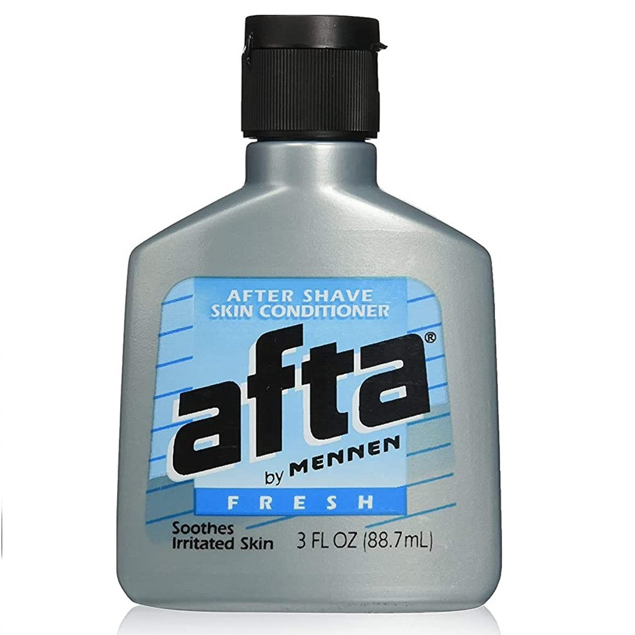 Afta After Shave Skin Conditioner by Mennen Fresh in 3 oz bottle, soothing aftershave for refreshed skin.