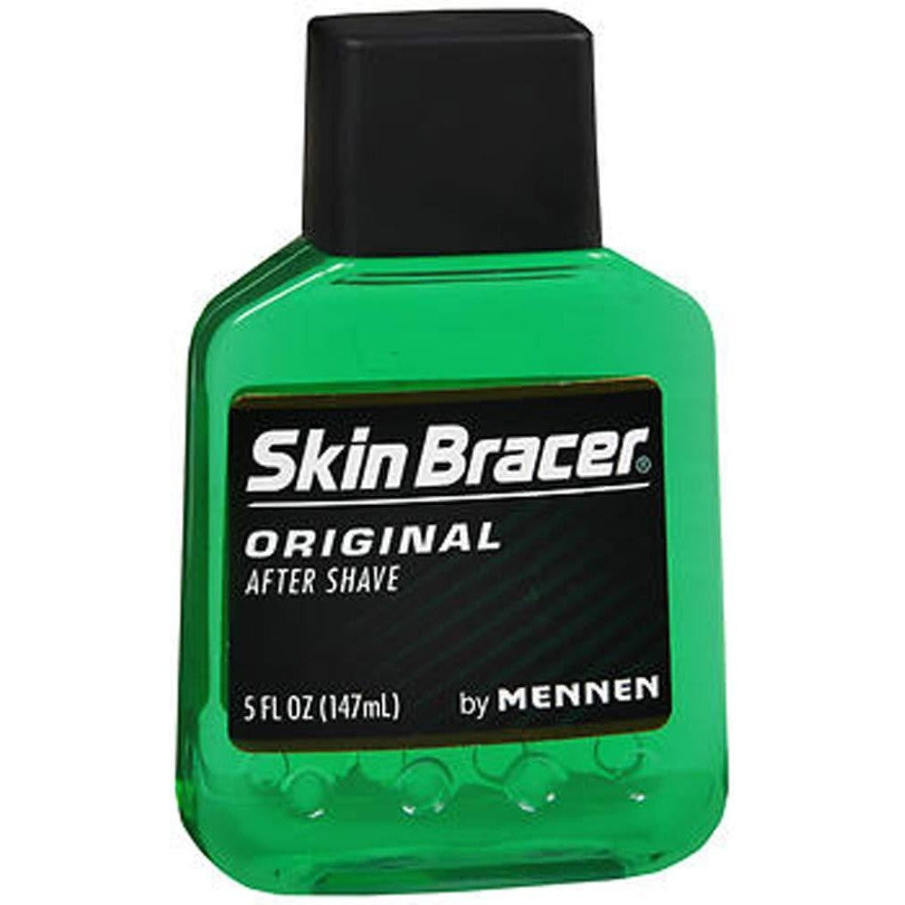 Pasteur Pharmacy Skin Bracer Menn Original After Shave Lotion 5 oz bottle, featuring clear liquid and classic packaging.