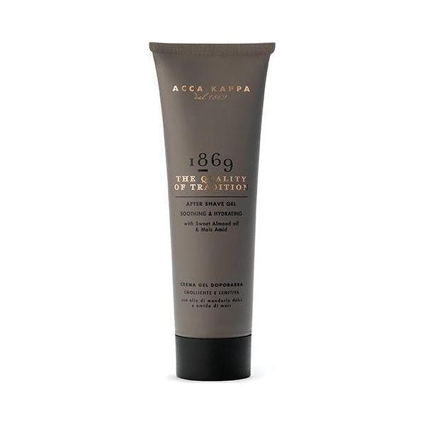Acca Kappa 1869 Aftershave Gel in 125ml tube, soothing gel with elegant packaging, designed for post-shaving skin care.
