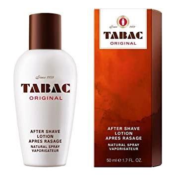 Pasteur Pharmacy Tabac Original Aftershave Lotion 1.7 oz bottle with classic label and cap.