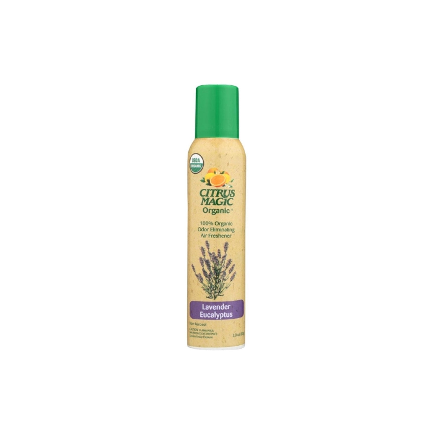 Lavender air freshener by Citrus Magic in a 3.0 oz bottle, designed to freshen and scent indoor spaces naturally.
