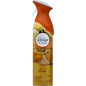 Febreze Air Effects Spiced Pear air freshener aerosol can, 9.7 oz, with a decorative label featuring spiced pear scent.
