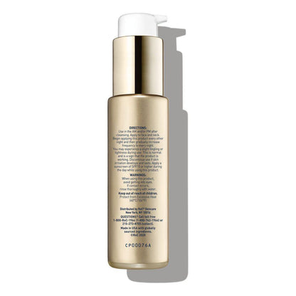 Roc Retinol Correxion Deep Wrinkle Serum in a 1 oz bottle, anti-aging serum from Pasteur Pharmacy with a white and gold packaging