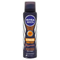 Nivea Men Stress Protect 48h Anti-Perspirant spray, 150ml, with cooling blue cap and clear label showing product name and brand.
