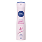 Nivea Pearl & Beauty 48h Protection Anti-Perspirant Spray in 150ml bottle, with elegant packaging and spray nozzle visible.