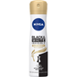 Nivea Black & White Invisible Silky Smooth Antiperspirant spray in 150 ml bottle, designed for underarm odor and sweat protection