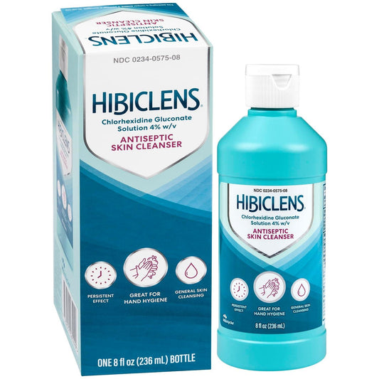 Hibiclens Antiseptic Skin Cleanser 4% Chlorhexidine Gluconate in 473 mL bottle, antiseptic and skin cleaning supply from Pasteur Pharmacy