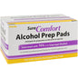 SureComfort alcohol prep pads by Pasteur Pharmacy, 100-count antiseptic cleaning supplies for skin disinfecting.