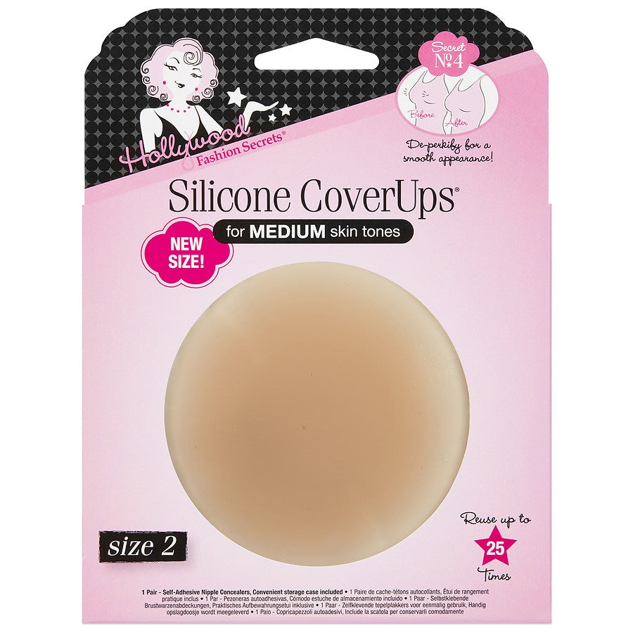 Hollywood Fashion Secrets silicone CoverUps in size 2, medium, for discreet skin coverage, by Pasteur Pharmacy.