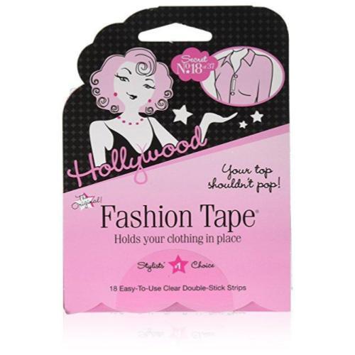 Hollywood Fashion Secrets Tape 18 Ct for clothing and accessories, featuring discreet, double-sided adhesive strips.
