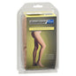 Loving Comfort sheer maternity pantyhose in beige, medium size, designed for pregnancy comfort and support.