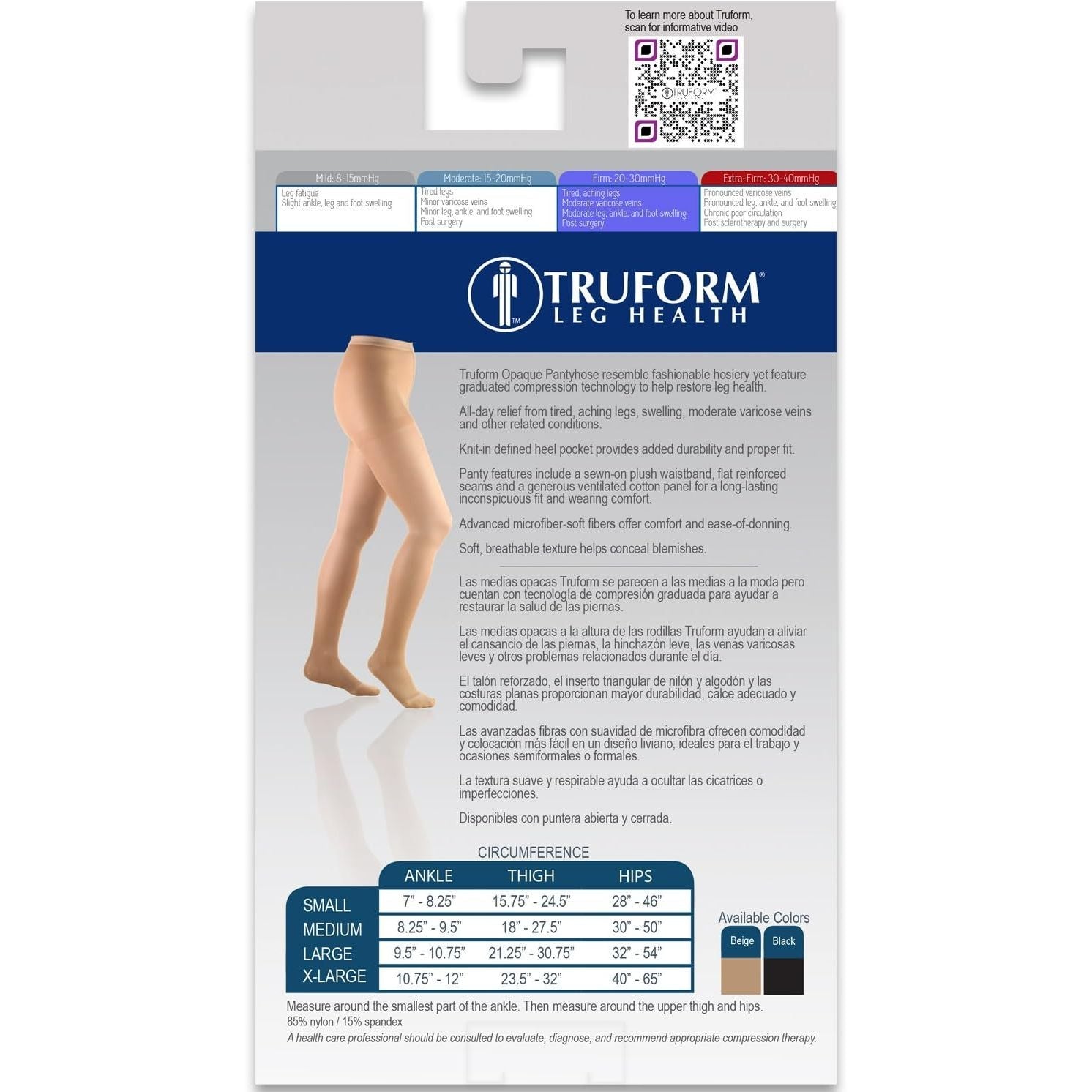 Beige MD SRG 20-30mmHg compression knee sleeve in XL size by Pasteur Pharmacy, designed for support and comfort.