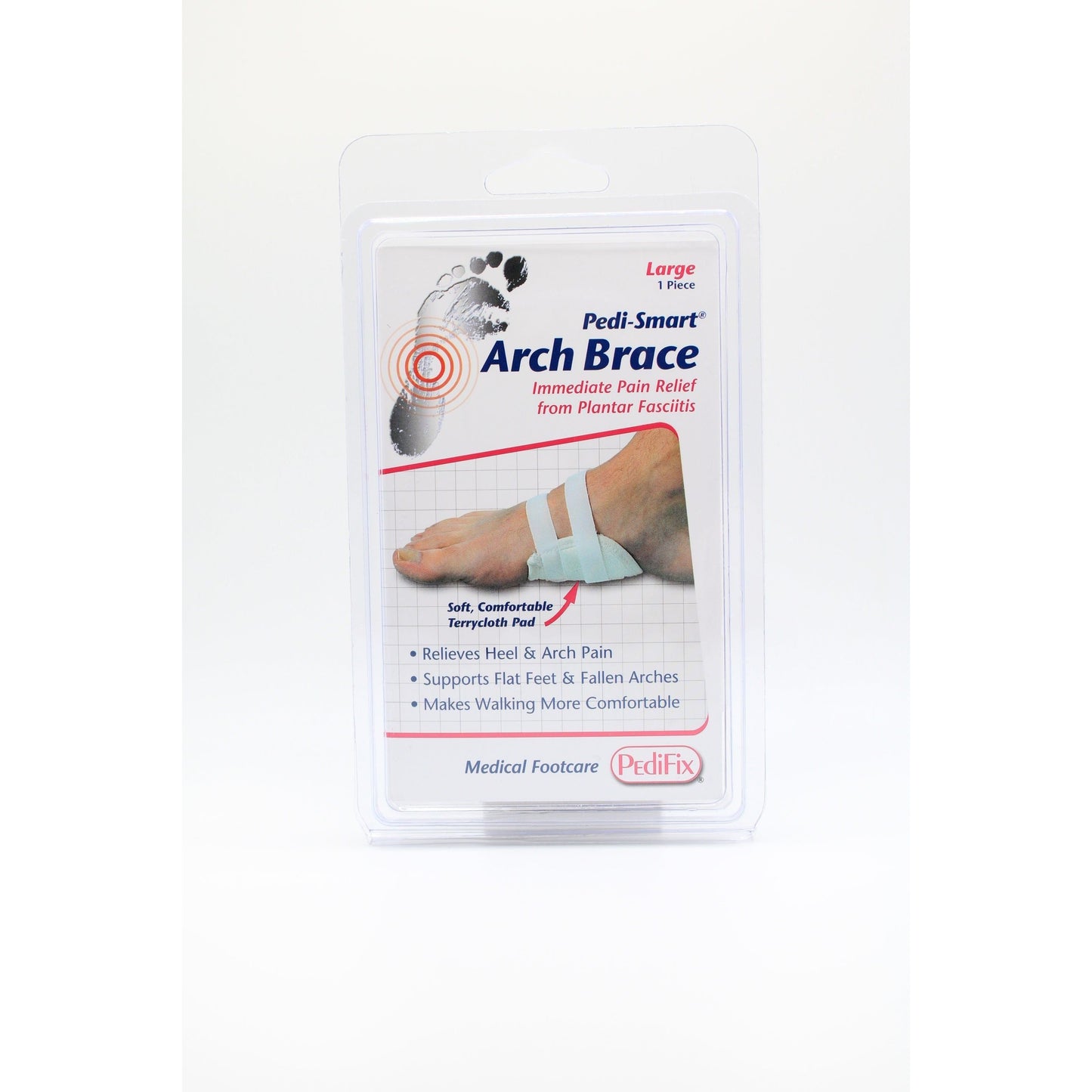 Arch brace from Pasteur Pharmacy, shown in neutral color, designed to support and stabilize the arch of the foot.