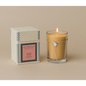 Votivo Urban Rose aromatic candle in 6.8oz glass jar with pink rose design, ideal for home fragrance and ambiance.